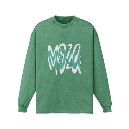 Meduza Green Graffiti Long Sleeve Sweater