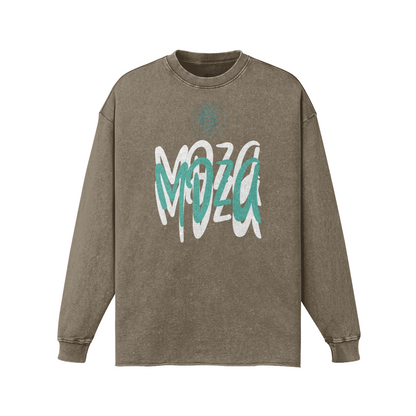 Meduza Green Graffiti Long Sleeve Sweater