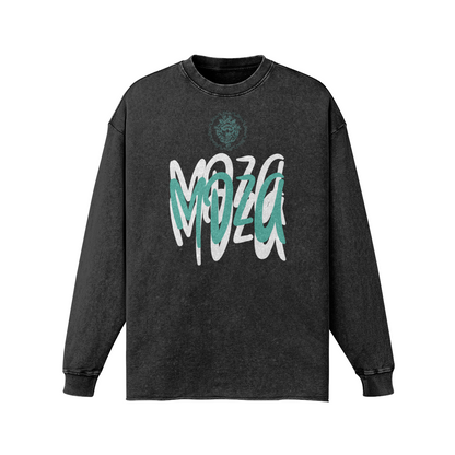 Meduza Green Graffiti Long Sleeve Sweater